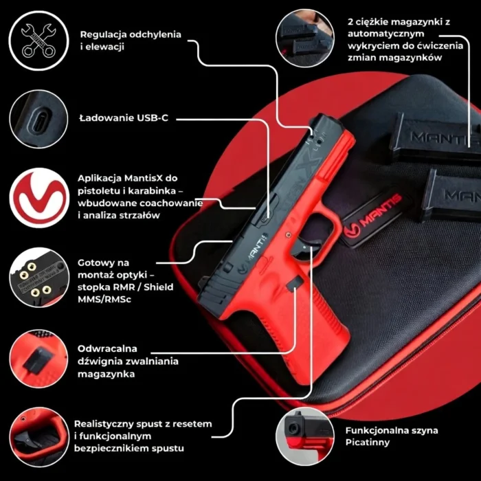 Laserowy pistolet treningowy Mantis TitanX - G45 - Glock 45 (MT-TITANX-702)